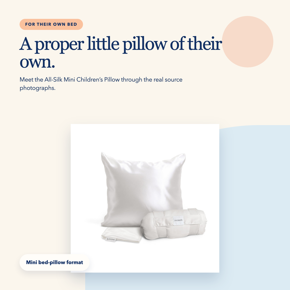 All-Silk Mini Children’s Pillow