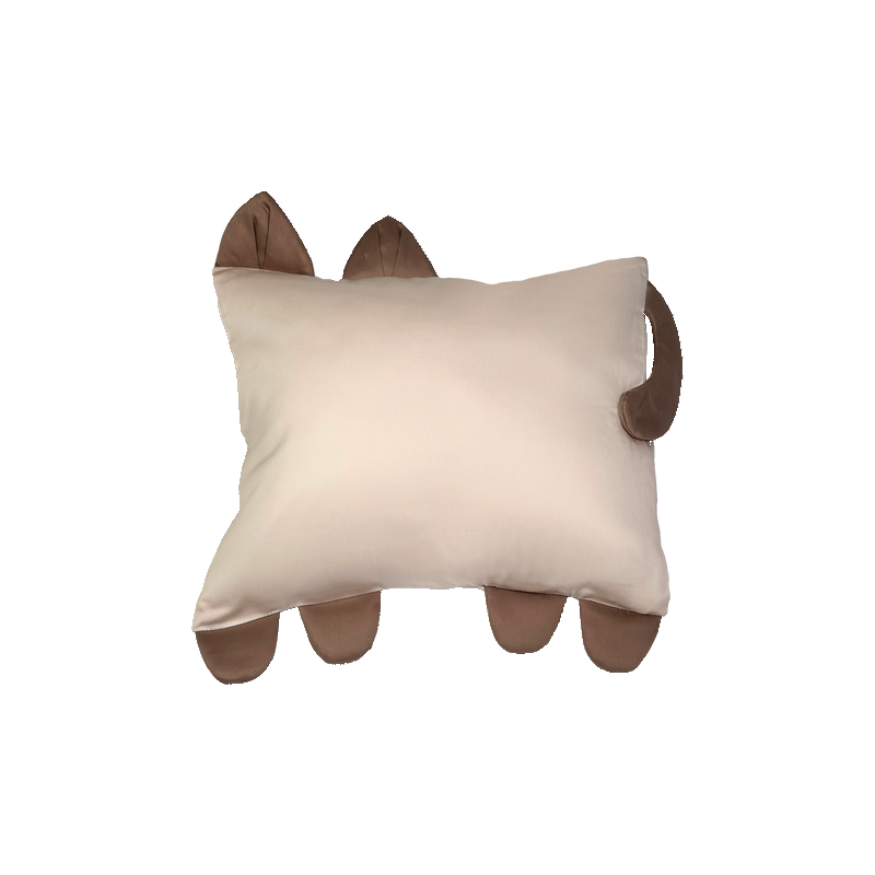 Mini Cotton Pillowcase — Purrfect Paws Beige Cat