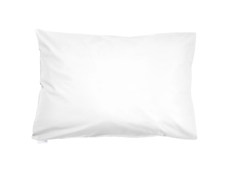 Large Piped Cotton Pillowcase — White