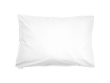 Large Piped Cotton Pillowcase — White