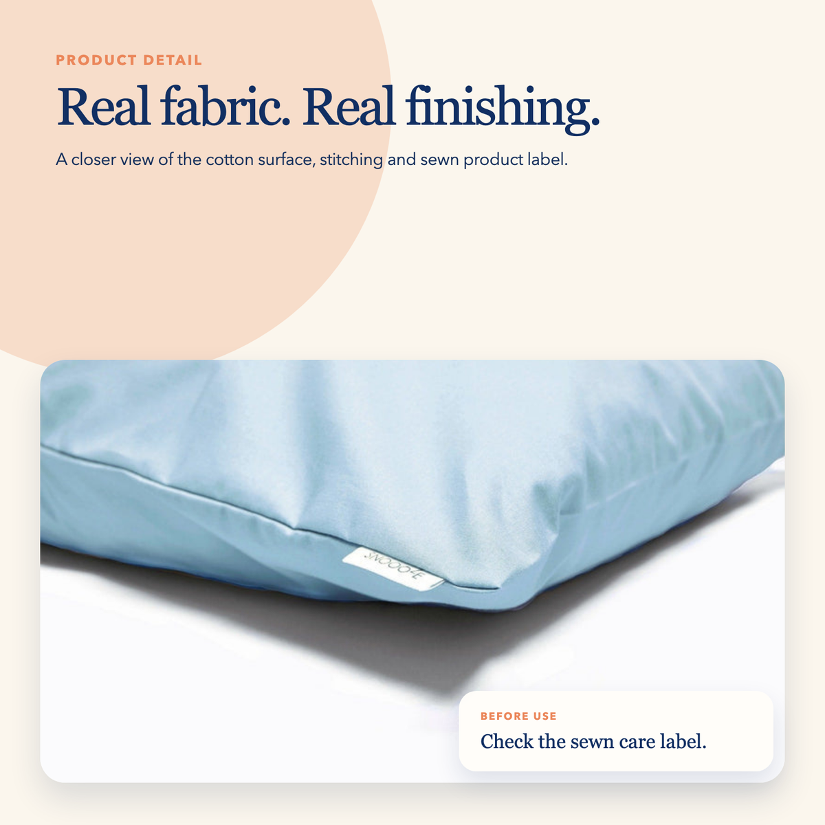 Full Size Cotton Pillowcase — Duck Egg Blue
