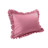 Full Size Ruffled Cotton Pillowcase — Bubblegum Pink