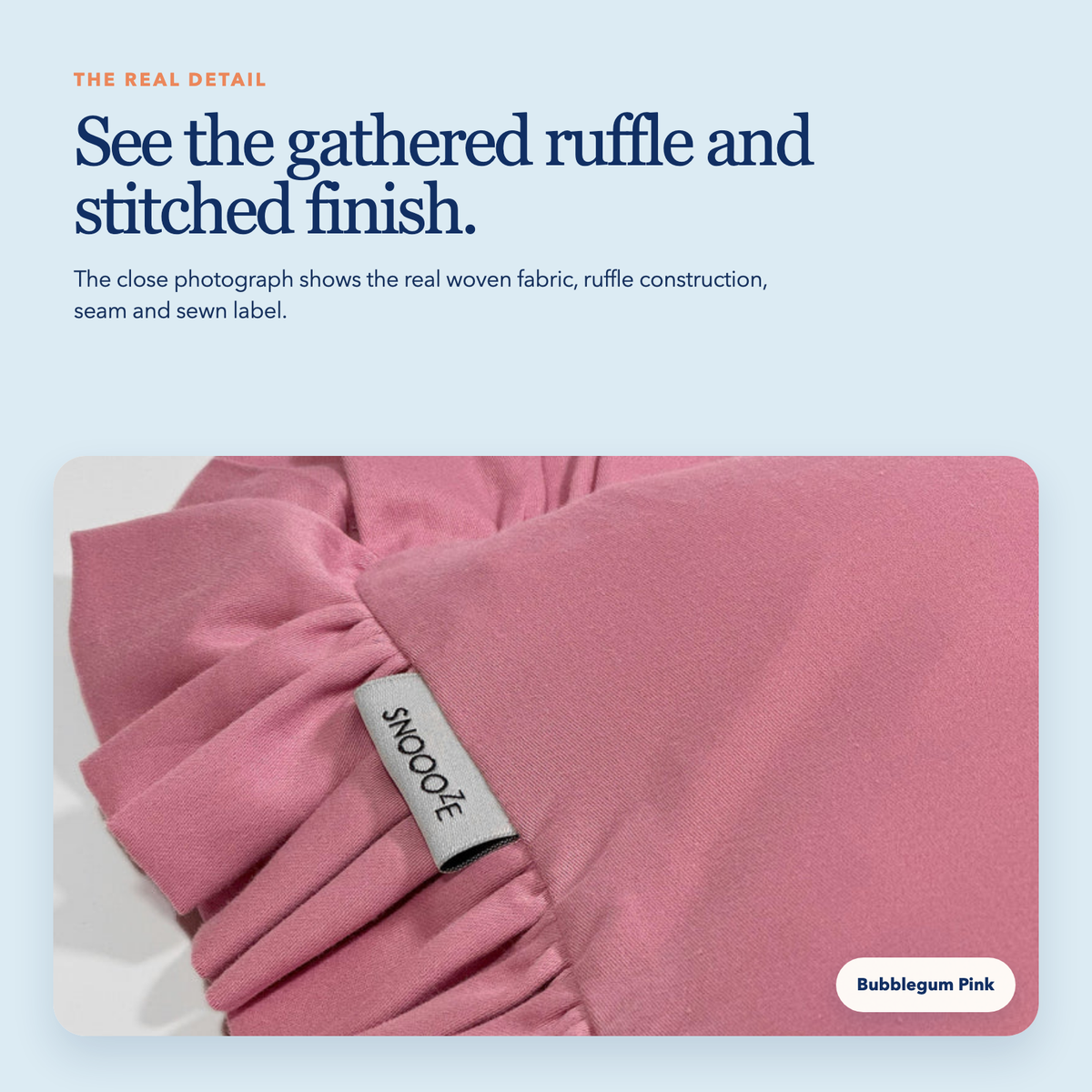 Full Size Ruffled Cotton Pillowcase — Bubblegum Pink
