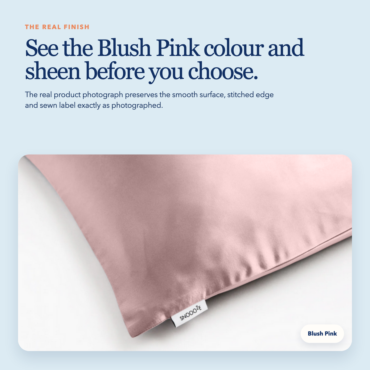 Full Size Silk Pillowcase — Blush Pink