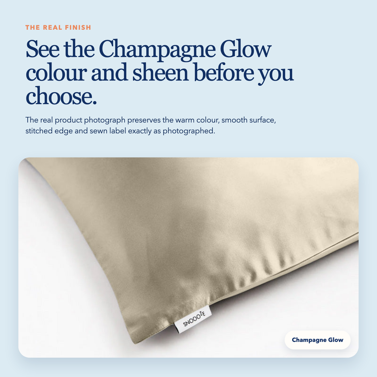 Full Size Silk Pillowcase — Champagne Glow