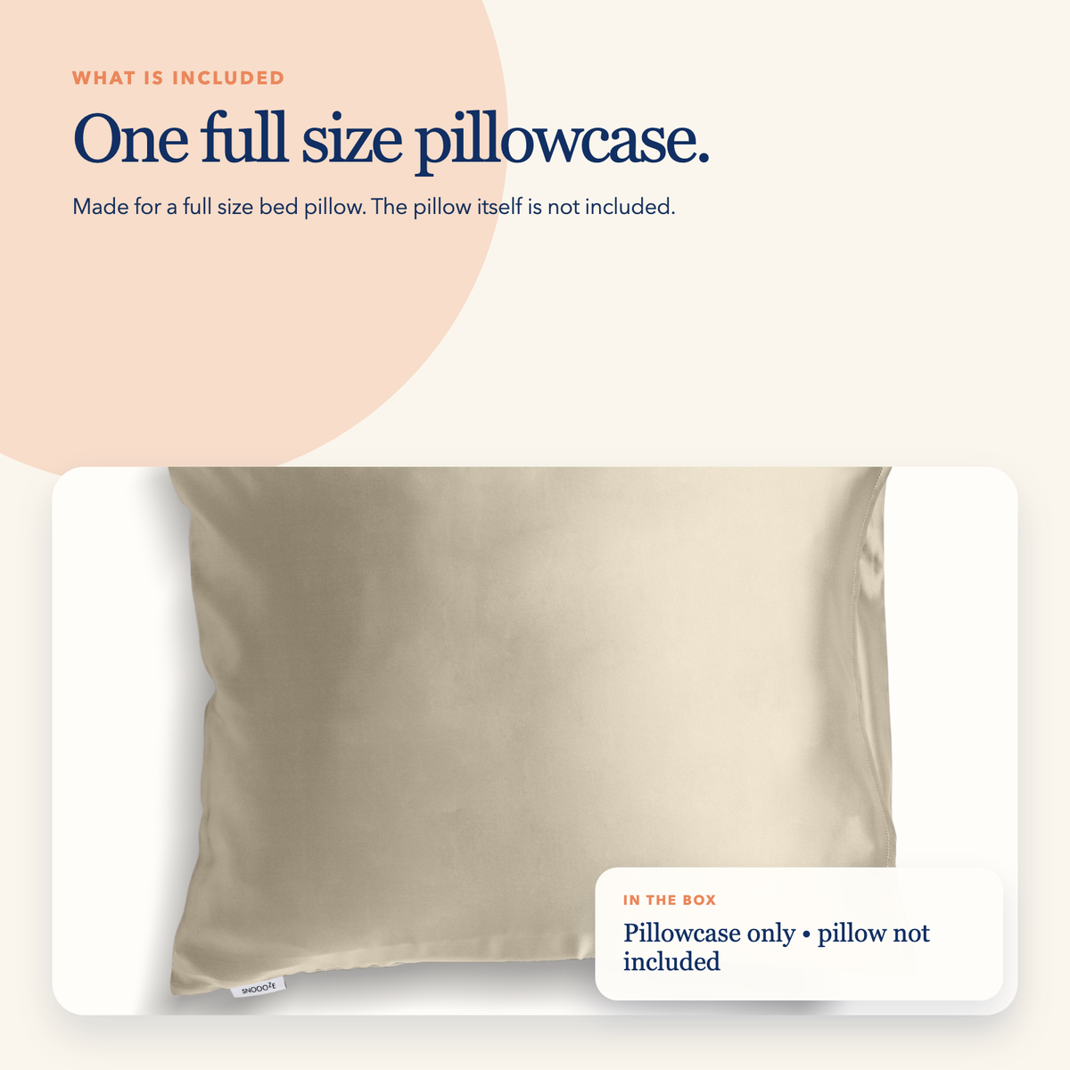 Full Size Silk Pillowcase — Champagne Glow