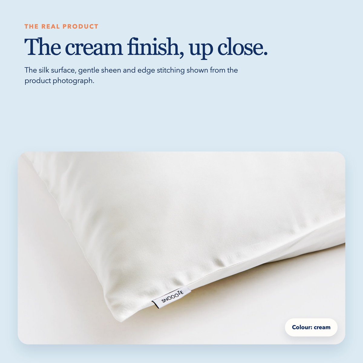 Full Size Silk Pillowcase — Cream