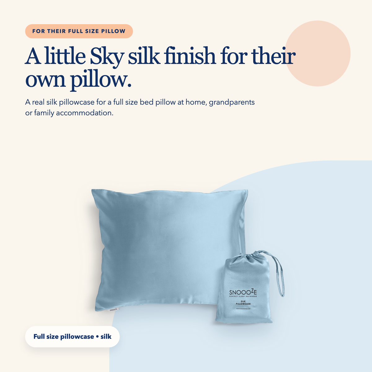 Full Size Silk Pillowcase — Sky