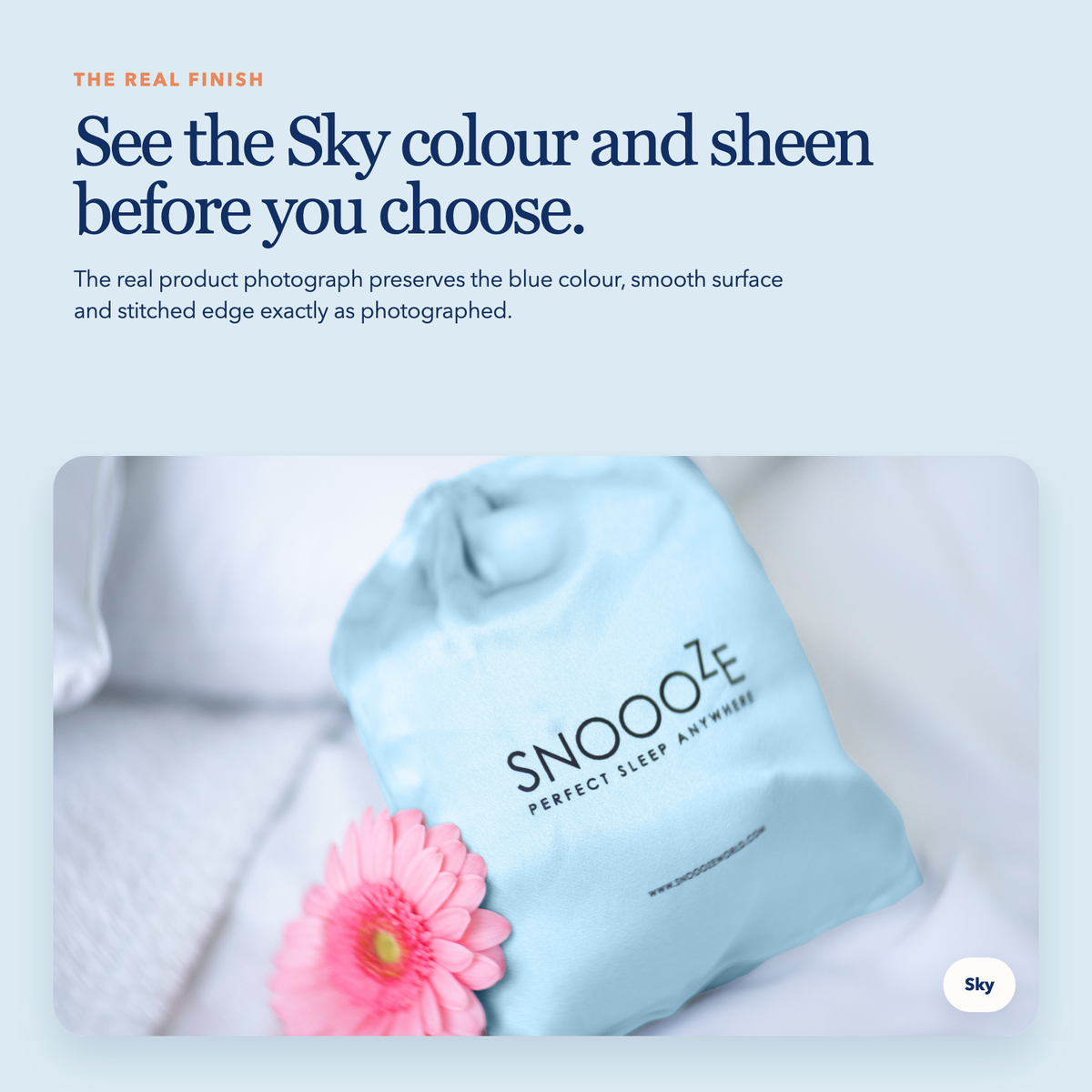 Full Size Silk Pillowcase — Sky