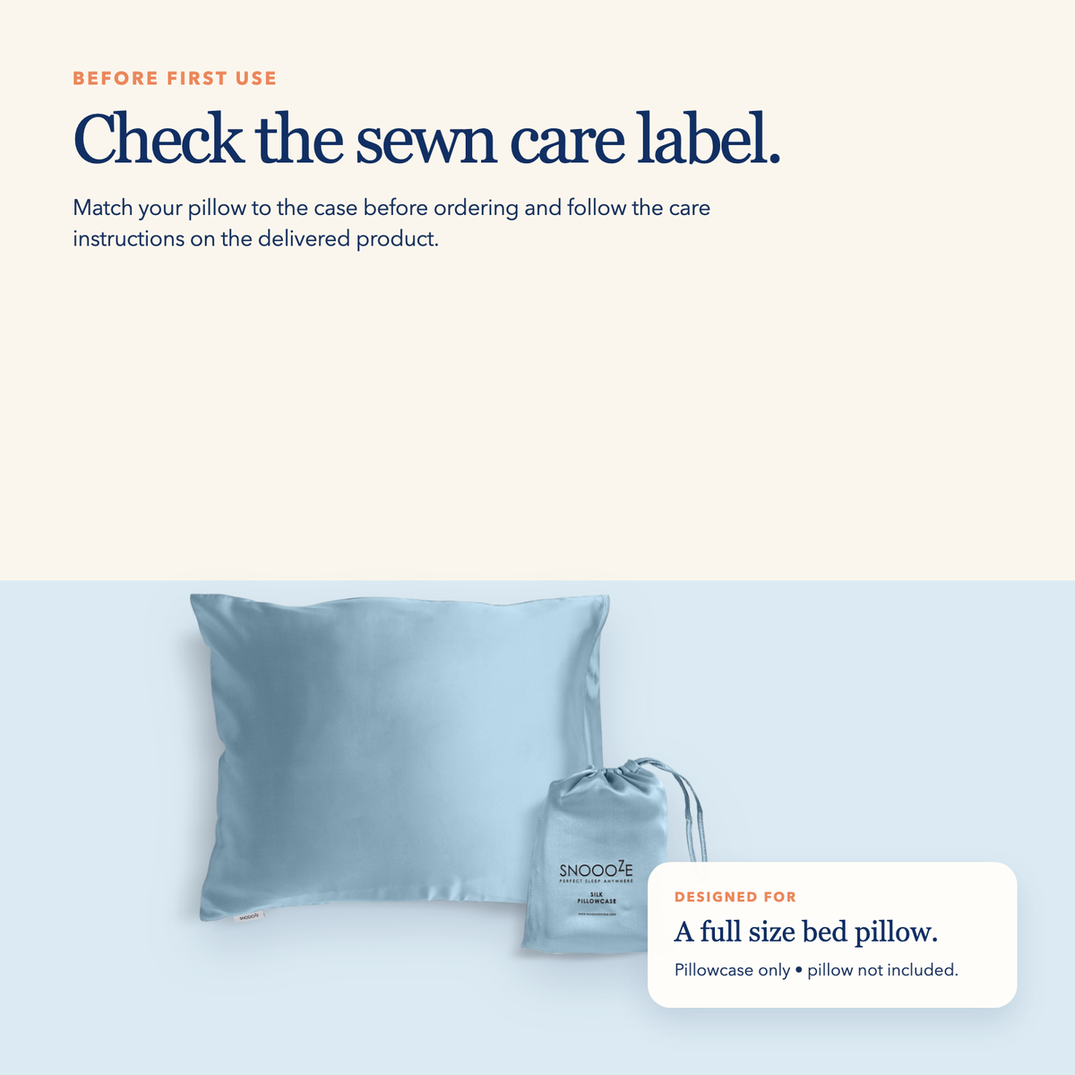 Full Size Silk Pillowcase — Sky