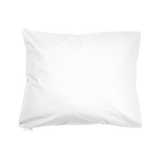 Full Size Piped Cotton Pillowcase — White