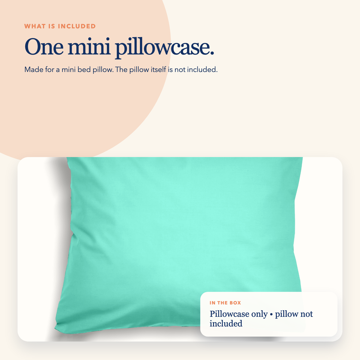 Mini Cotton Pillowcase — Aqua Mist