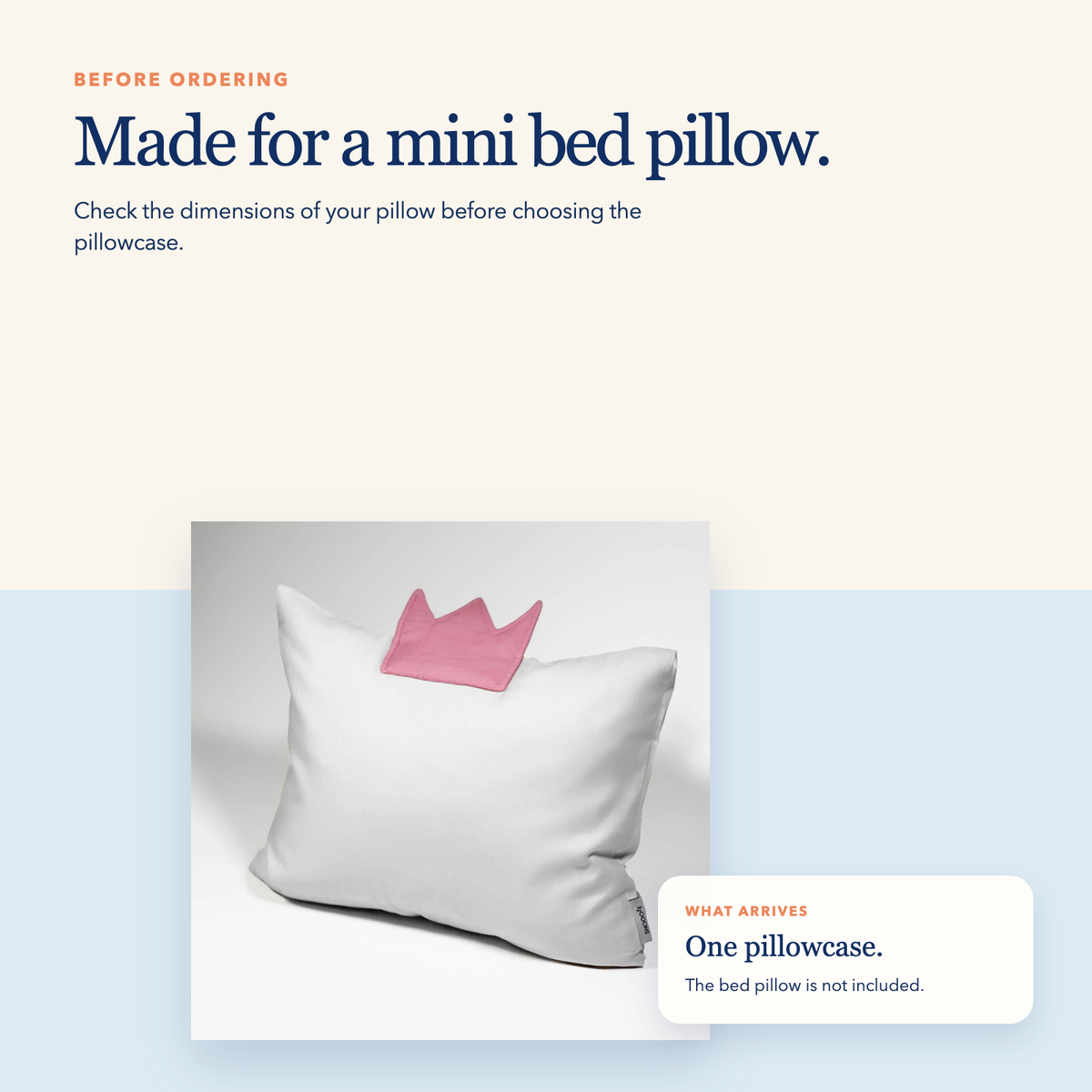 Mini Cotton Pillowcase — Princess