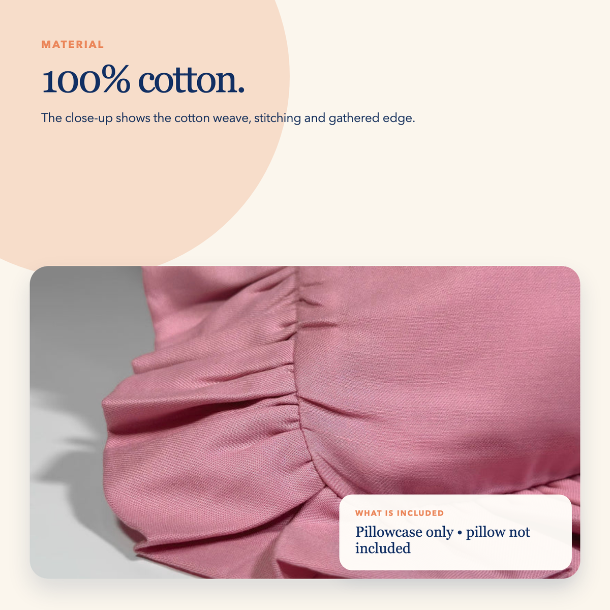 Mini Cotton Ruffled Pillowcase in Bubblegum Pink, image 3 of 4