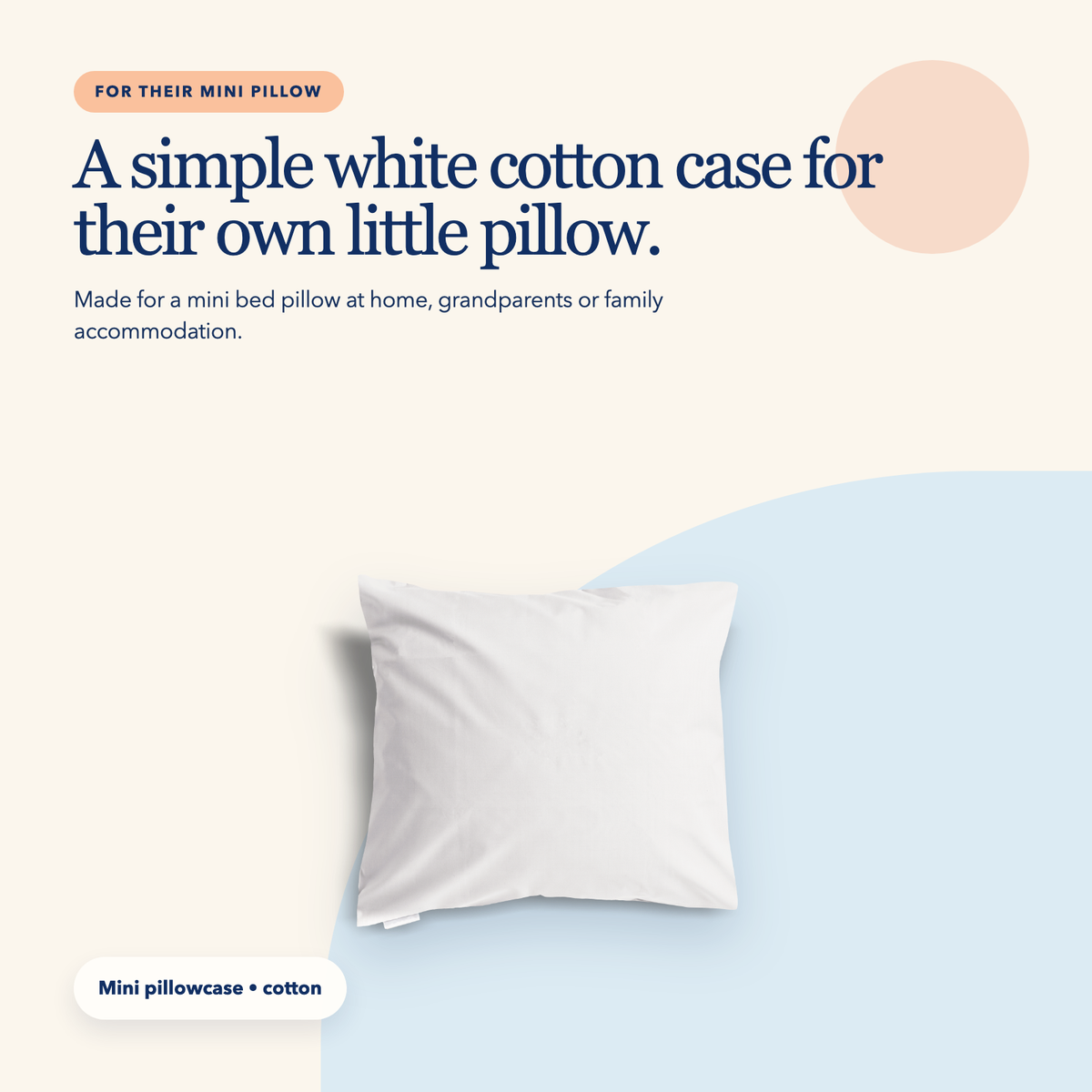 Mini Cotton Pillowcase — White