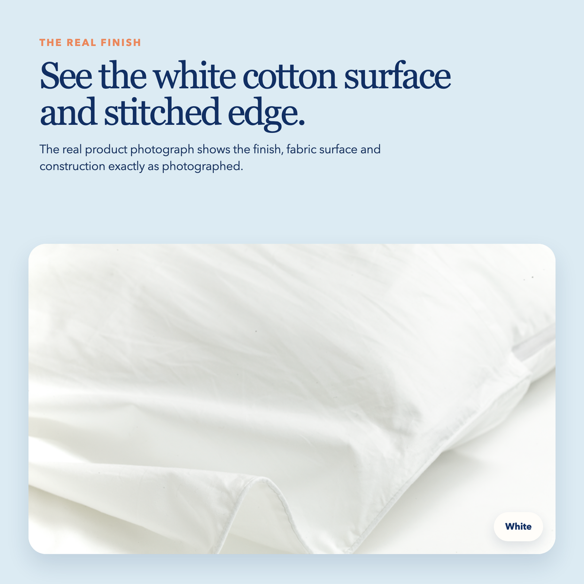 Mini Cotton Pillowcase — White