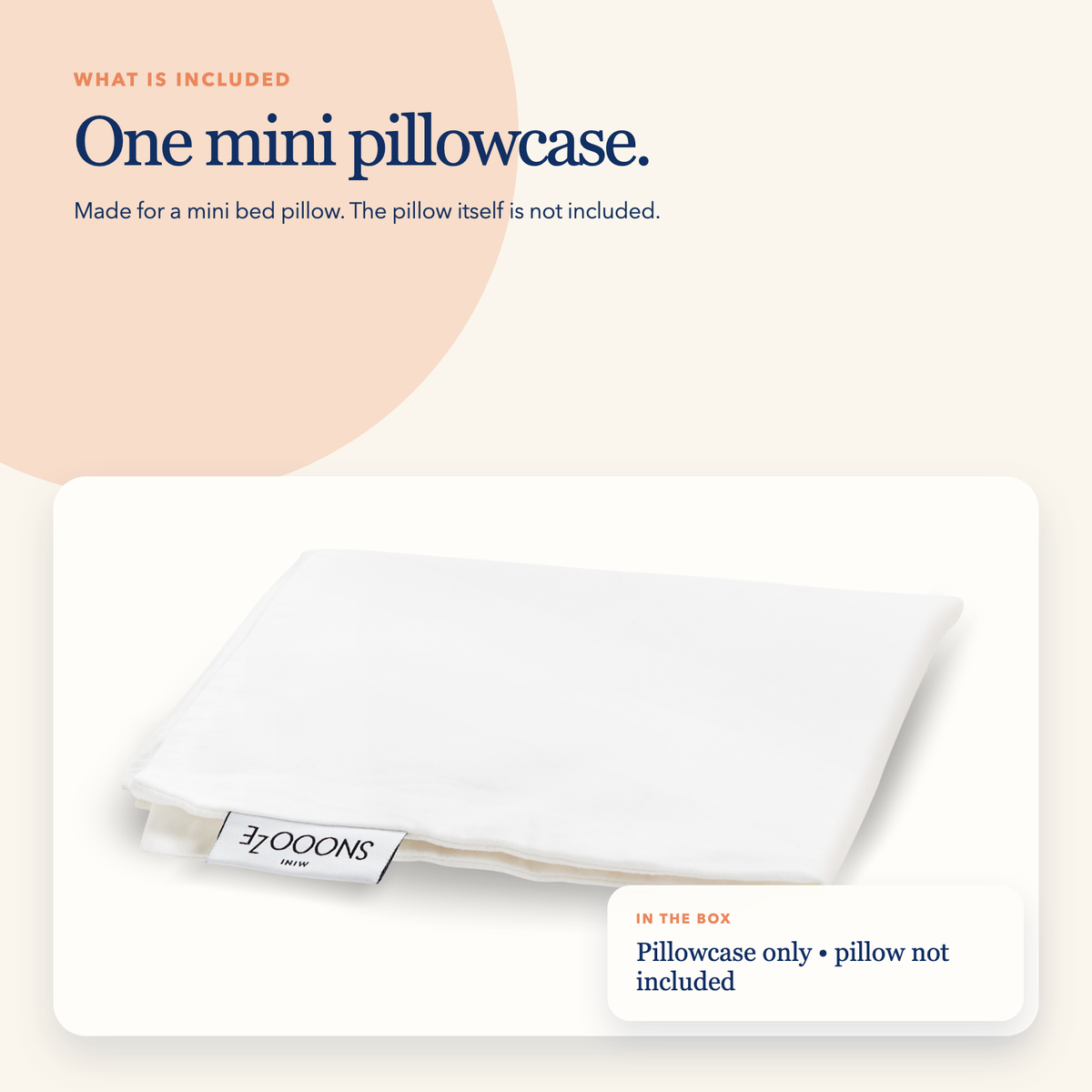 Mini Cotton Pillowcase — White