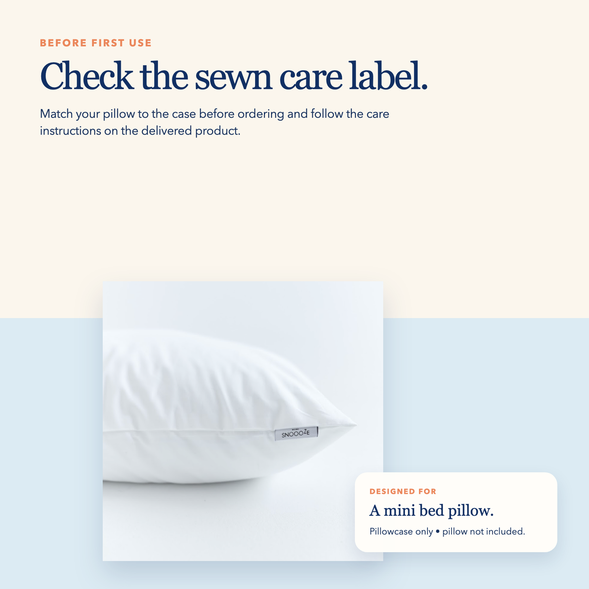 Mini Cotton Pillowcase — White