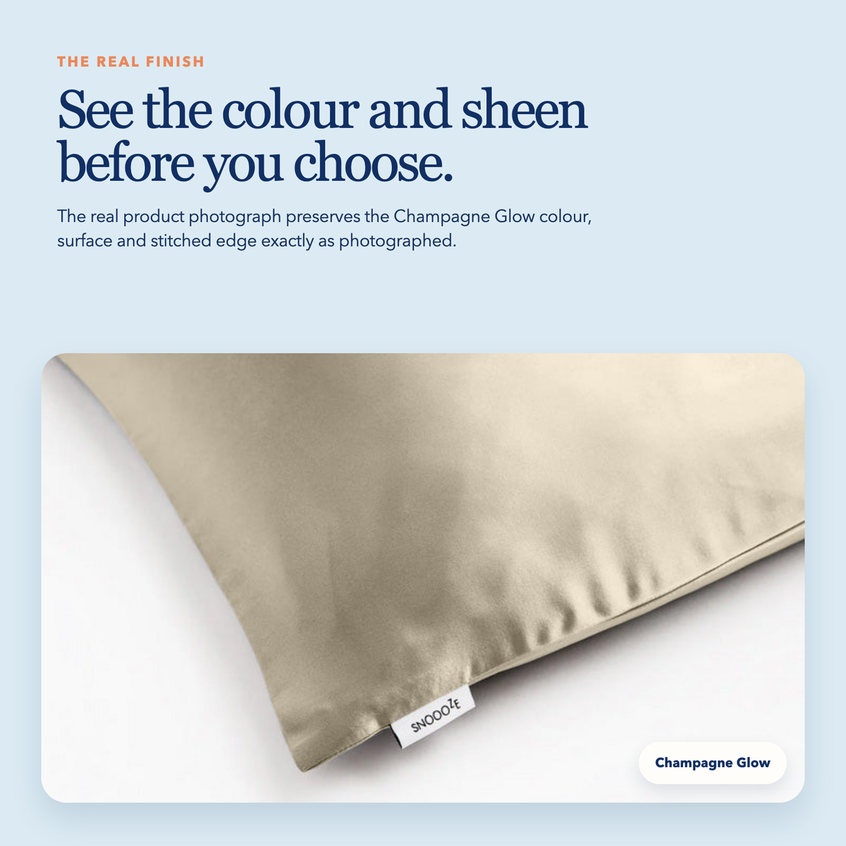 Mini Silk Pillowcase — Champagne Glow
