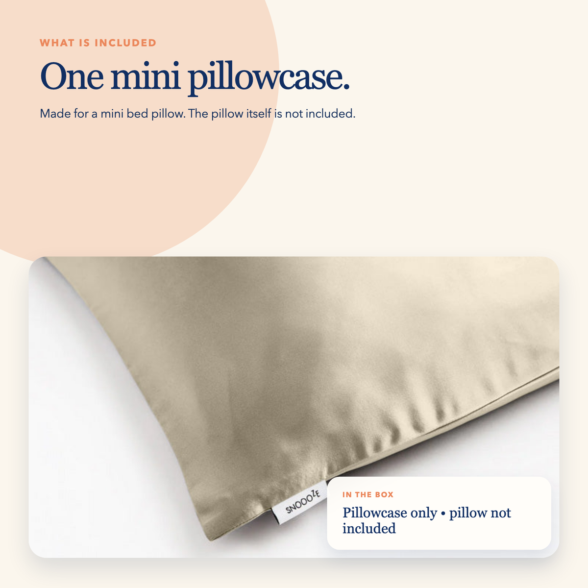 Mini Silk Pillowcase — Champagne Glow