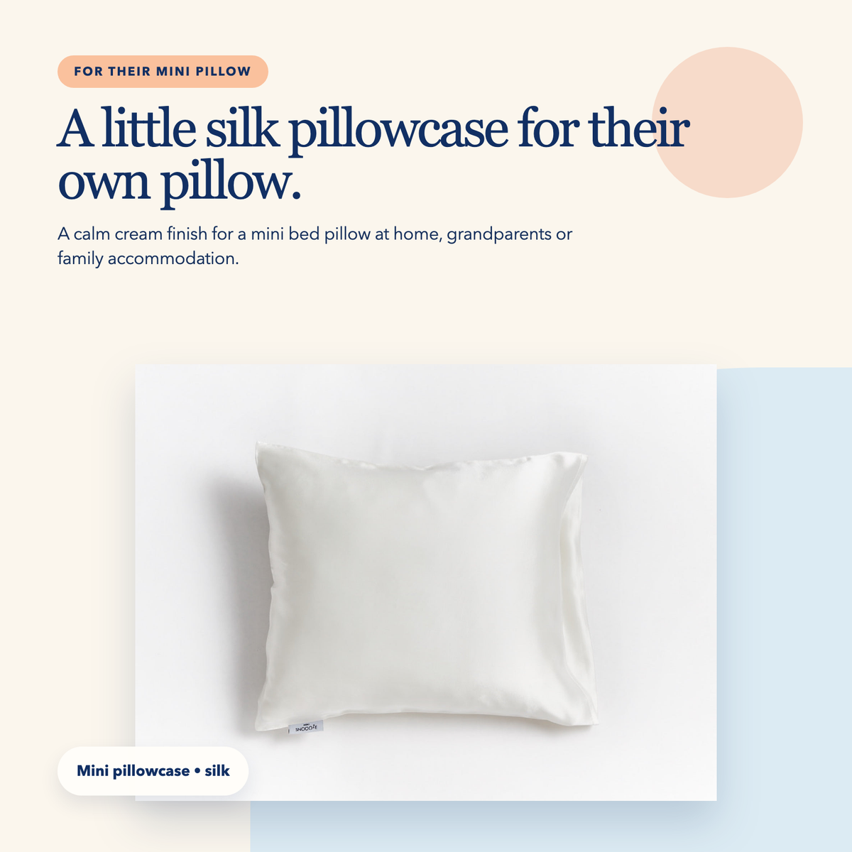 Mini Silk Pillowcase — Cream