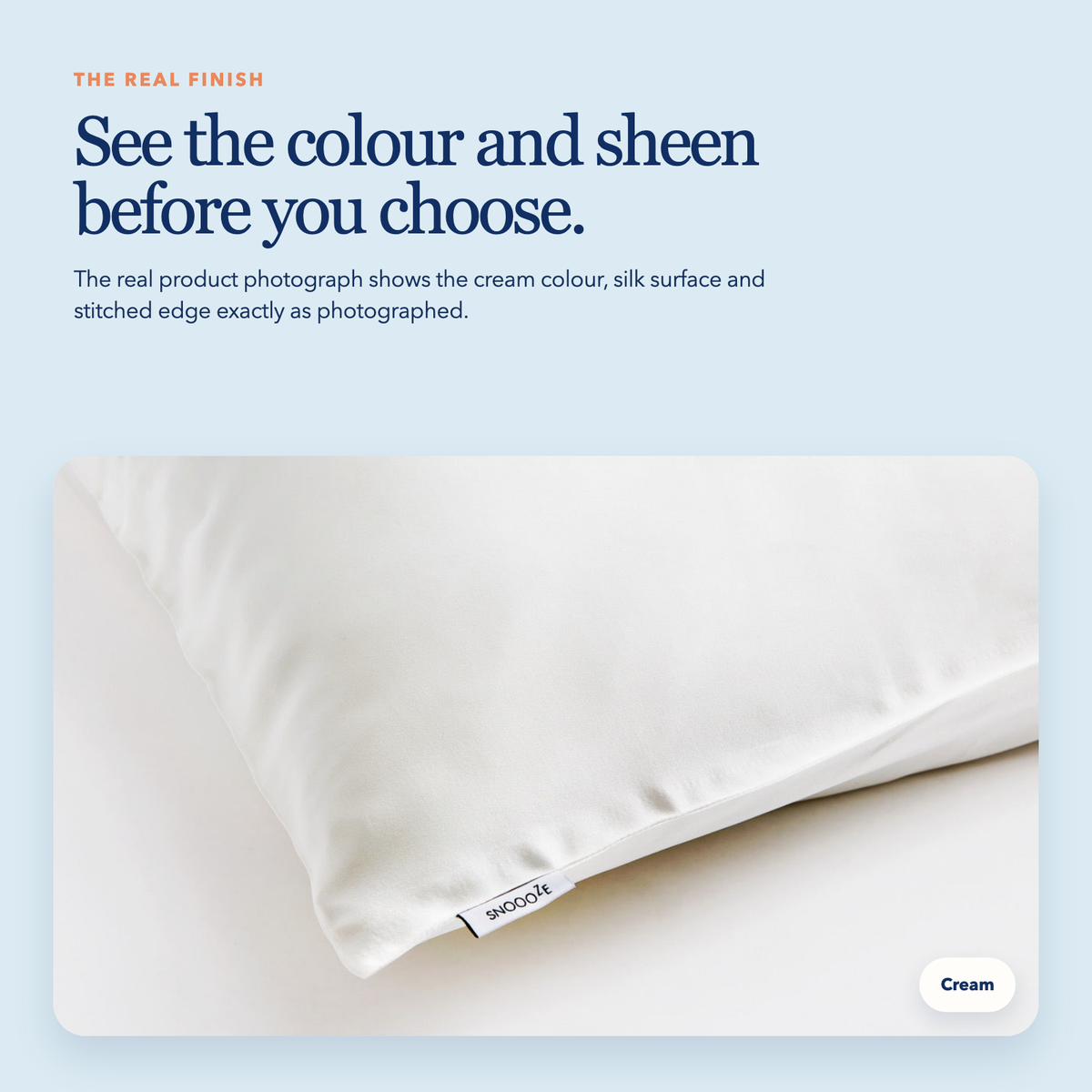 Mini Silk Pillowcase — Cream