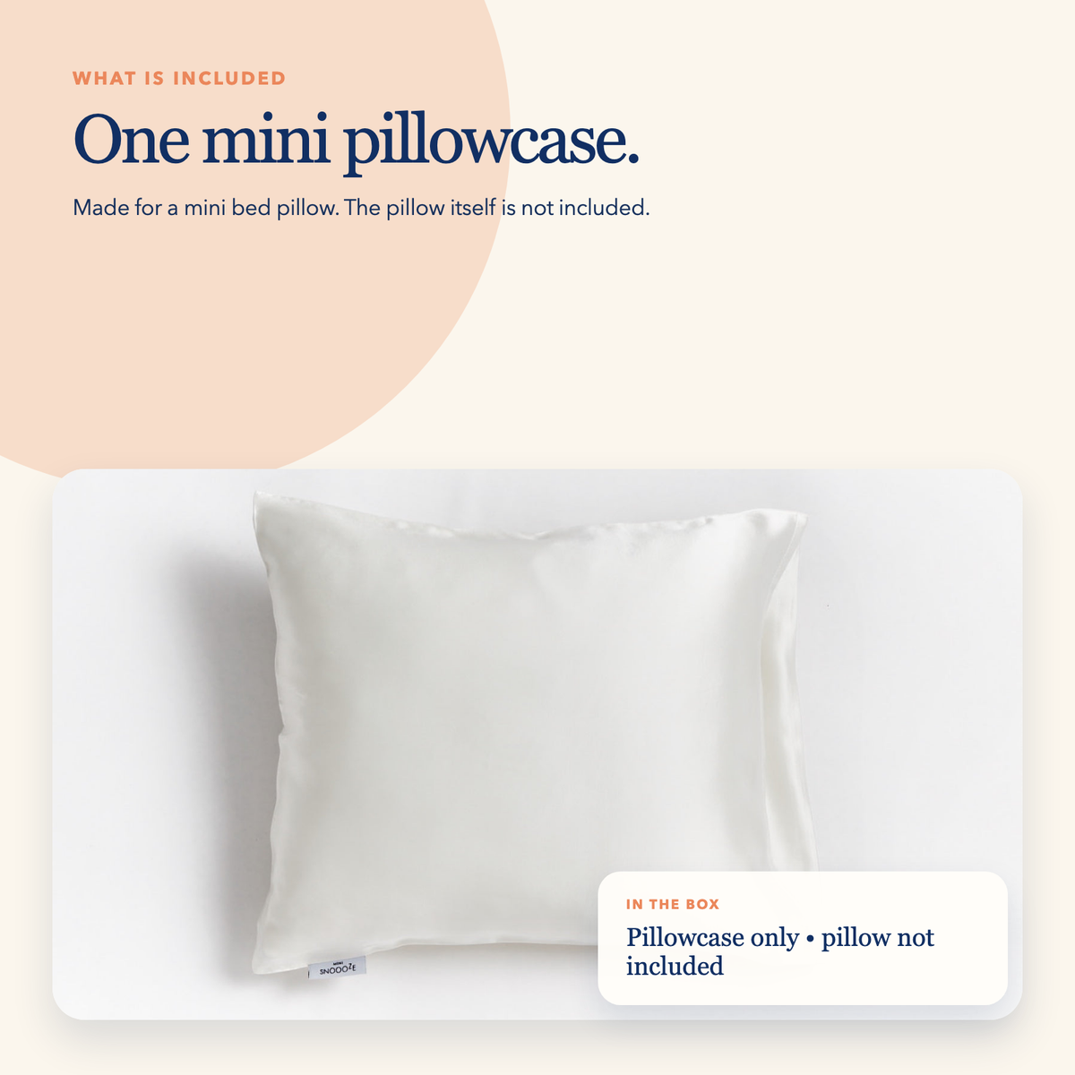 Mini Silk Pillowcase — Cream