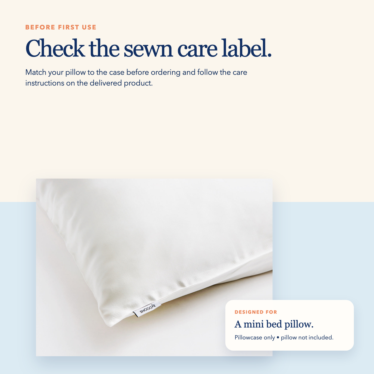 Mini Silk Pillowcase — Cream